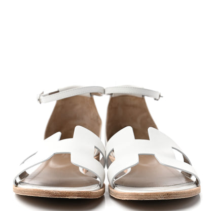 Hermes Calfskin Santorini Sandals 41 White 2 of 12