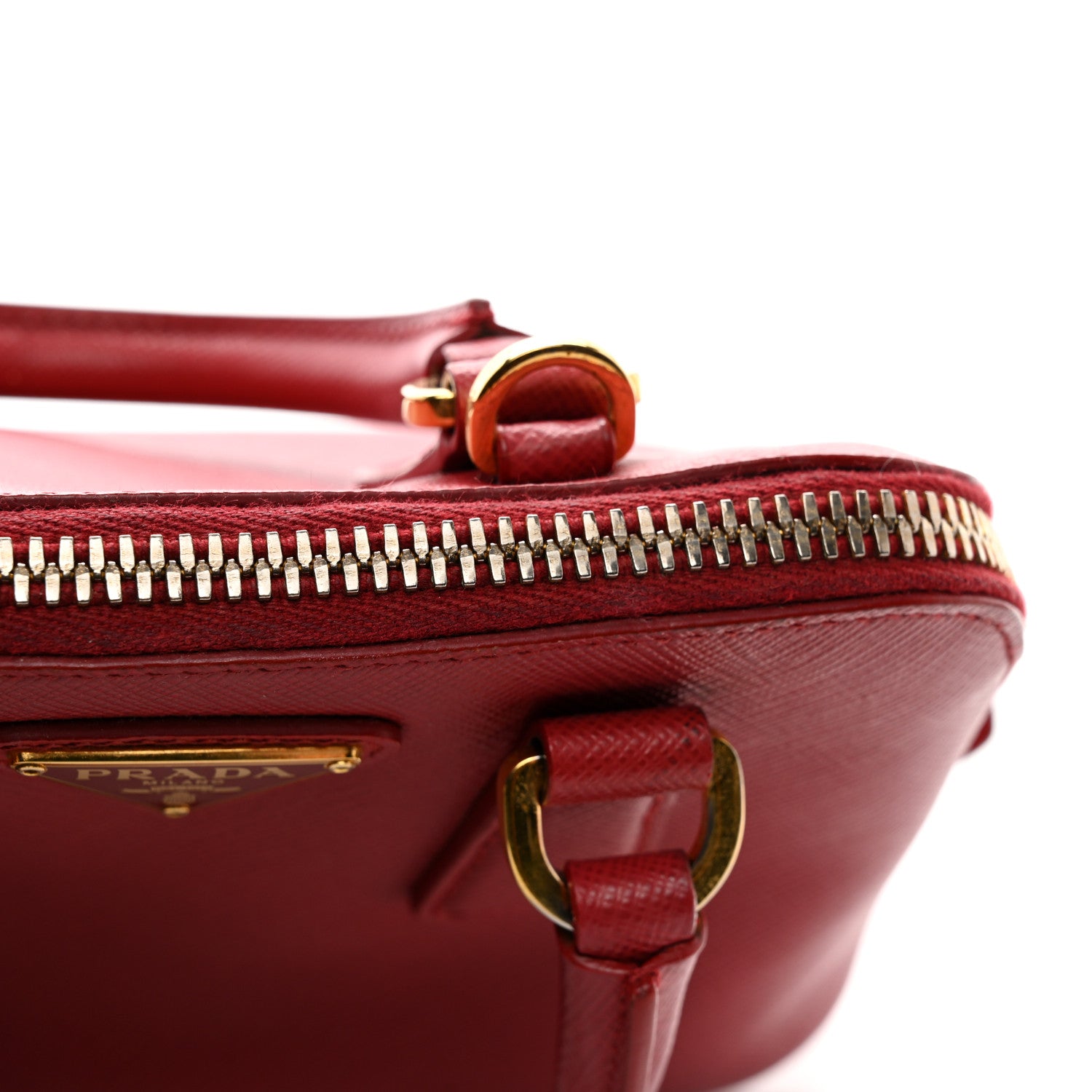 Prada Saffiano Lux Mini Promenade Tote Fuoco 10 of 10