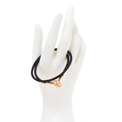 Hermes Swift Double Tour Glenan Bracelet T3 Black 2 of 4