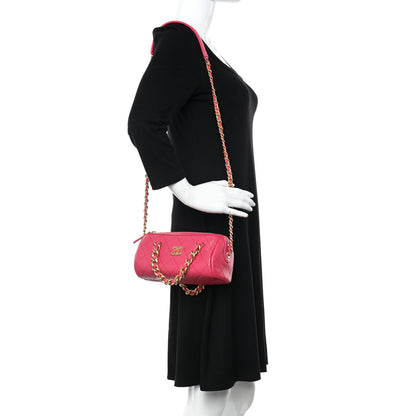 Chanel Caviar Quilted Small Fashion Therapy Bowling Bag Dark Pink 2 of 14