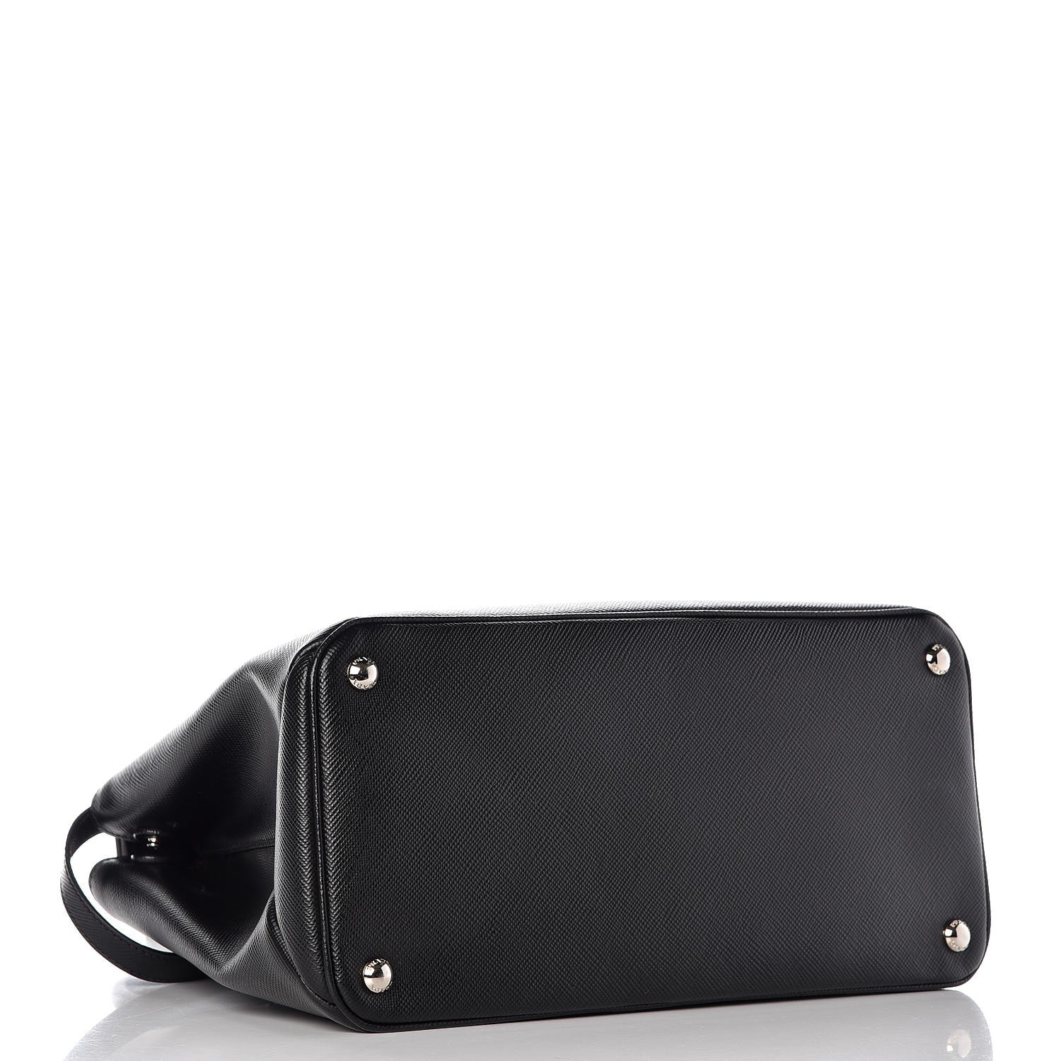 Prada Saffiano Cuir Twin Tote Black 4 of 9