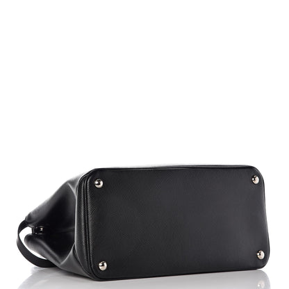 Prada Saffiano Cuir Twin Tote Black 4 of 9