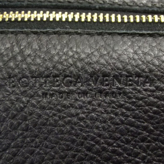 Leather Large Shopping Tote Nero