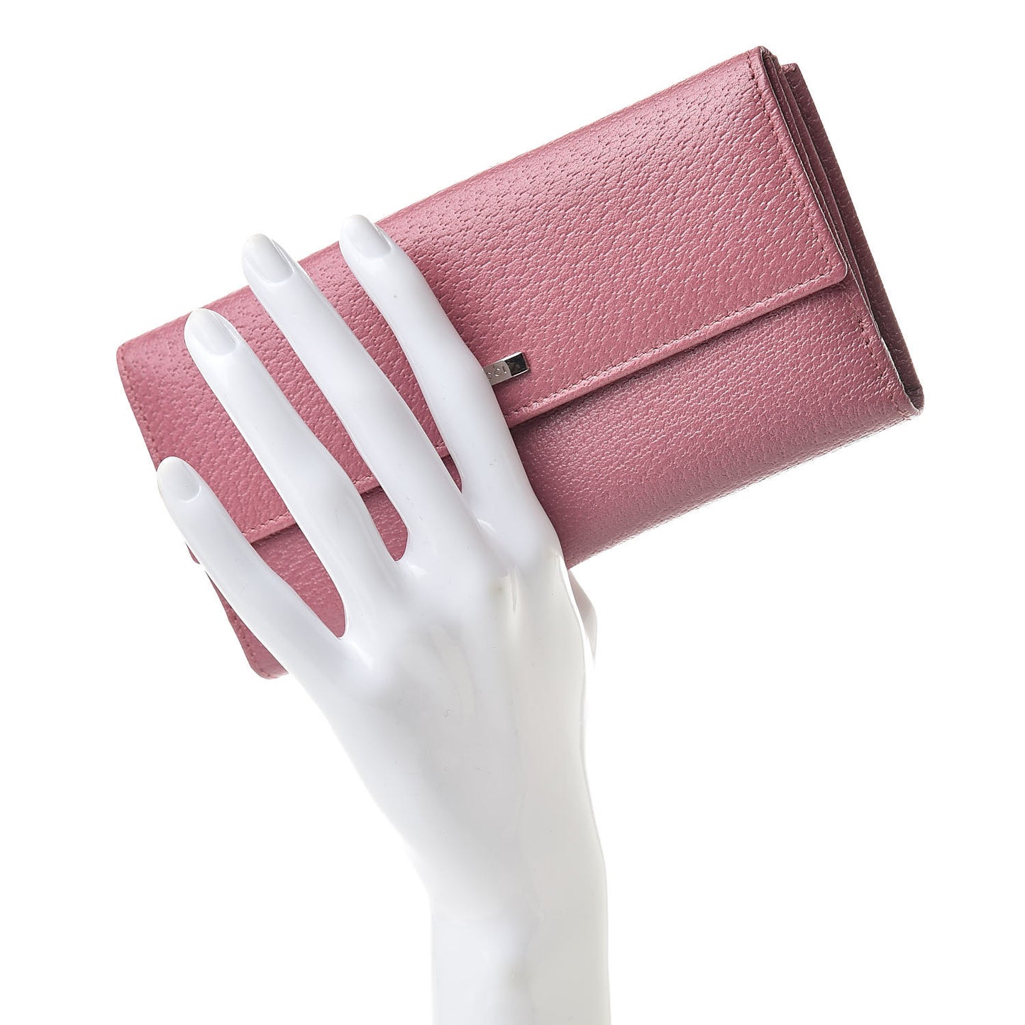 Calfskin Continental Wallet Pink