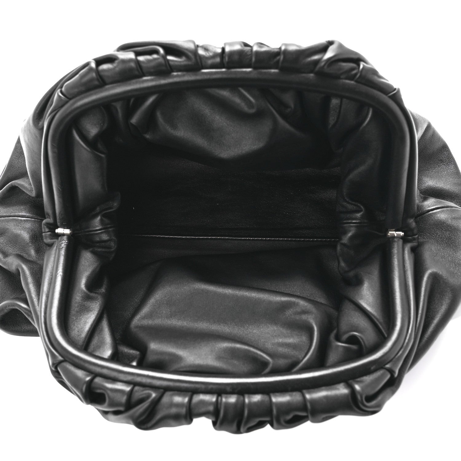 Bottega Veneta Smooth Butter Calf The Pouch Oversized Clutch Black 5 of 12