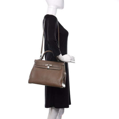 Hermes Taurillon Clemence Kelly Retourne 32 Etoupe 2 of 15