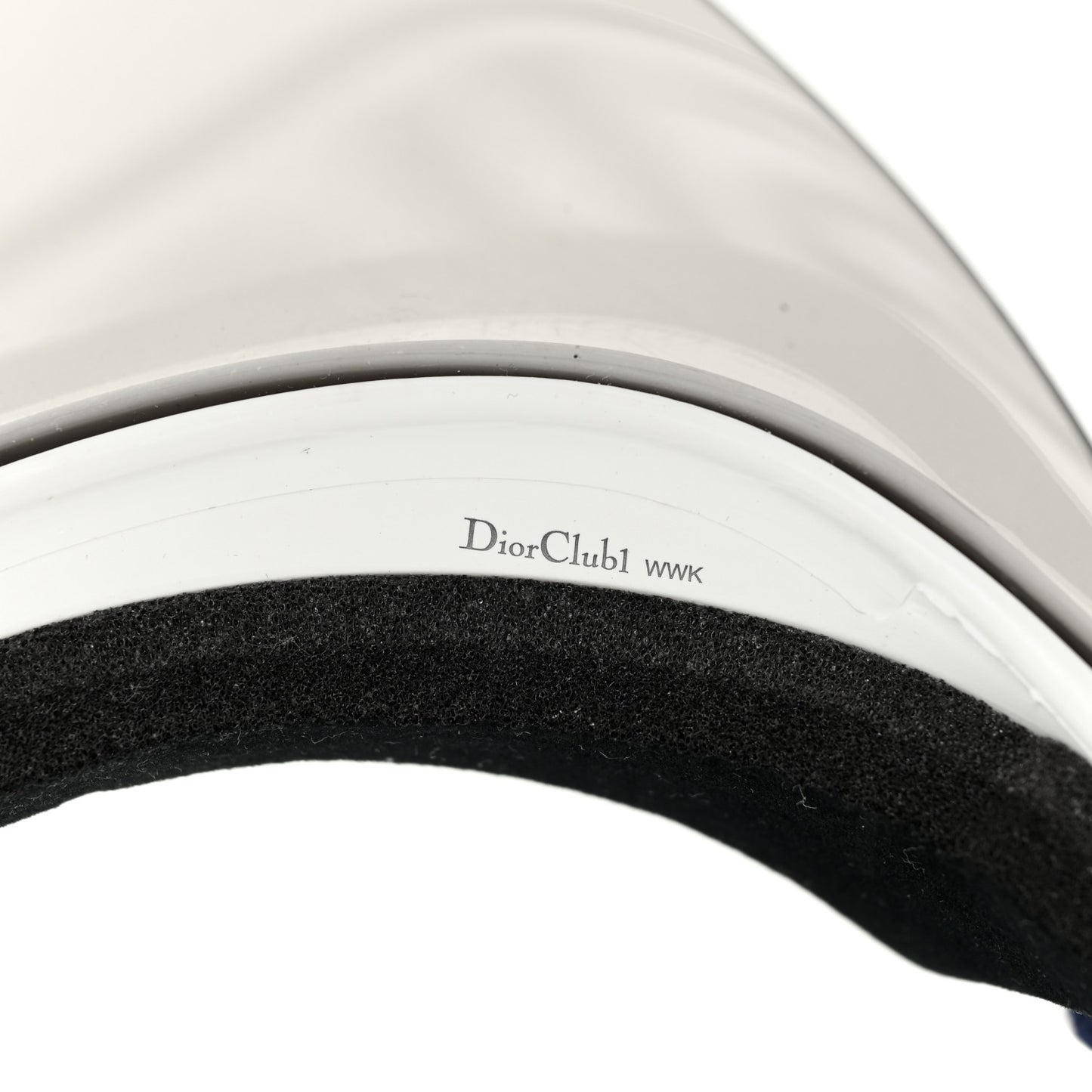 Mirrored DiorClub1 Sun Visor White Black