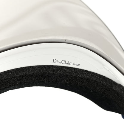 Christian Dior Mirrored DiorClub1 Sun Visor White Black 6 of 7