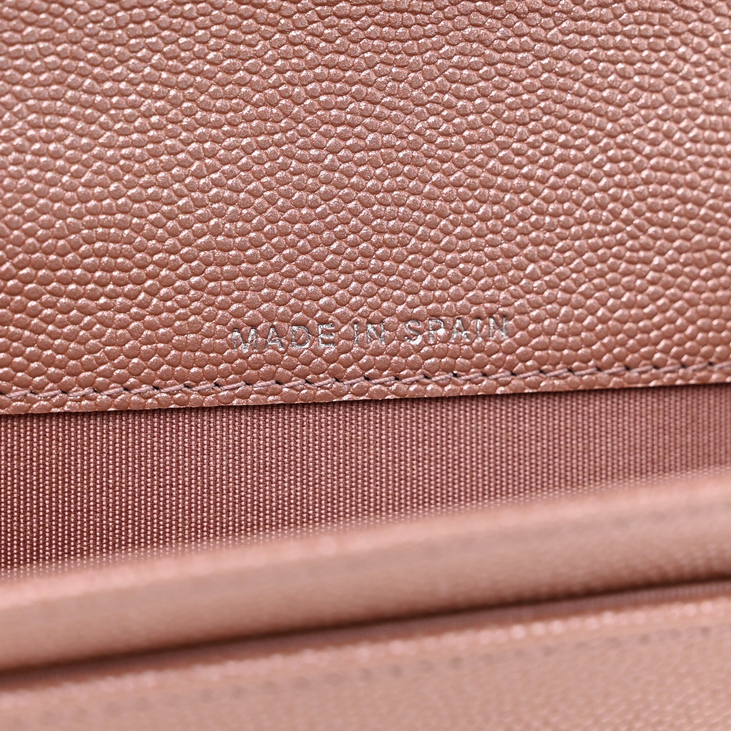 Chanel Metallic Caviar Chevron Quilted Vintage Mademoiselle Flap Card Holder Pink 6 of 8