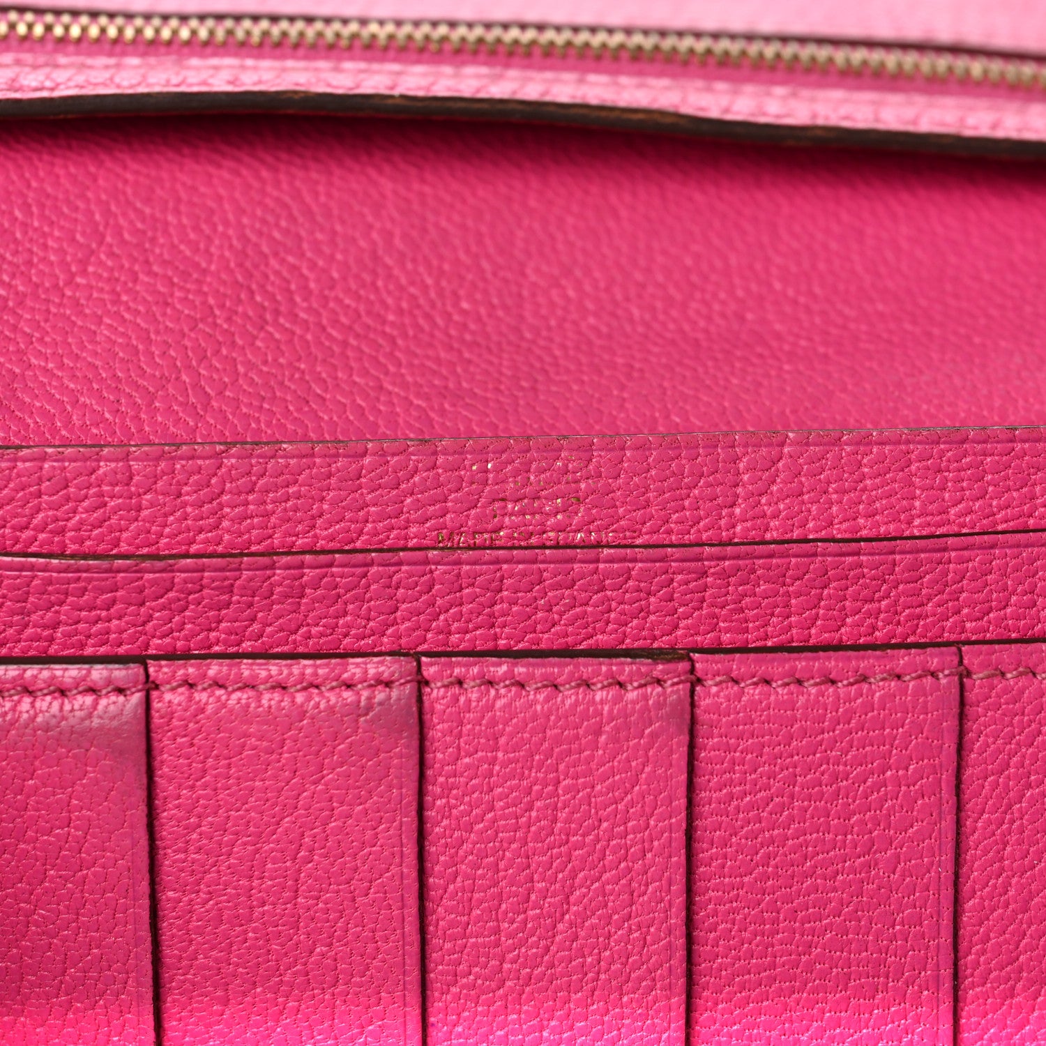 Hermes Chevre Mysore Bearn Gusset Wallet Rose Shocking 6 of 11