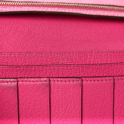 Hermes Chevre Mysore Bearn Gusset Wallet Rose Shocking 6 of 11