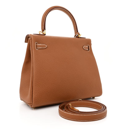 Hermes Togo Kelly Retourne 25 Gold 3 of 12