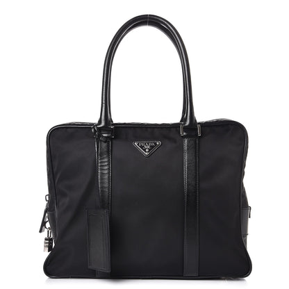 Prada Tessuto Nylon Saffiano Briefcase Nero Black 1 of 8