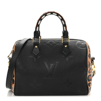 Louis Vuitton Empreinte Monogram Giant Wild At Heart Speedy Bandouliere 25 Black 1 of 10