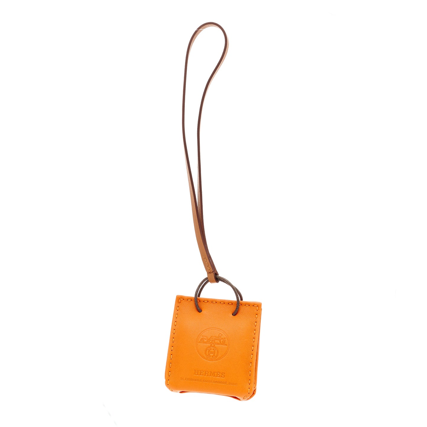 Milo Lambskin Swift Shopping Bag Charm Feu Gold
