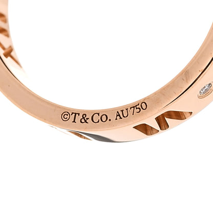 Tiffany 18K Rose Gold Diamond Atlas Pierced Ring 47 4.25 4 of 4