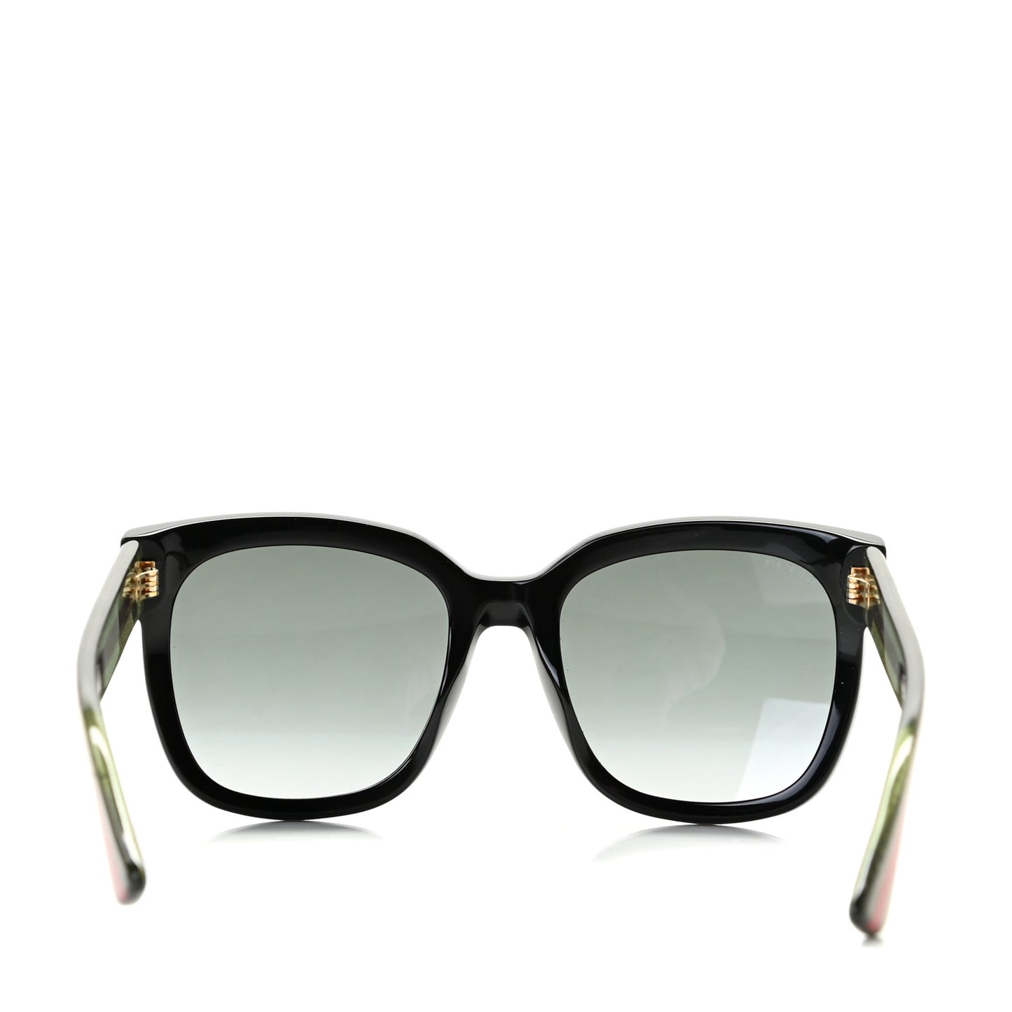 Acetate Square Frame Web Glitter Sunglasses GG0034S Black Green
