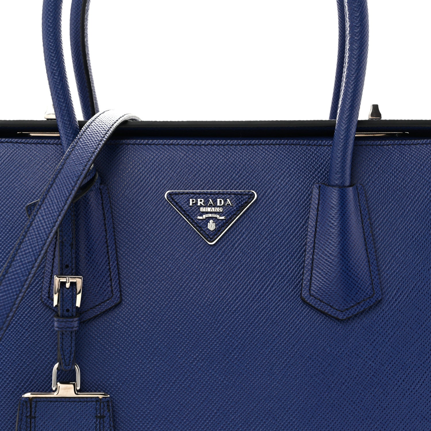 Prada Saffiano Cuir Twin Tote Inchiostro 8 of 14