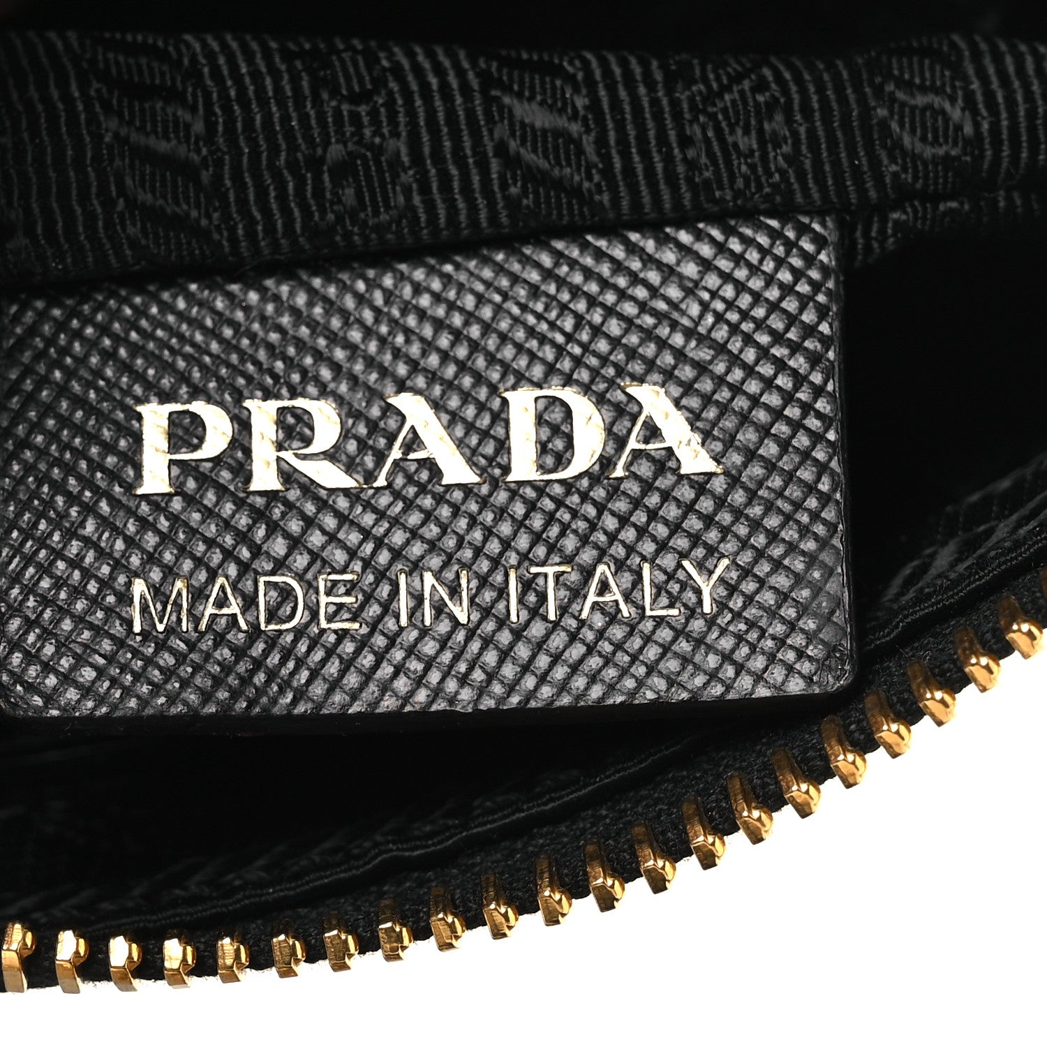 Prada Tessuto Bandoliera Logo Shoulder Bag Gold Black 7 of 13
