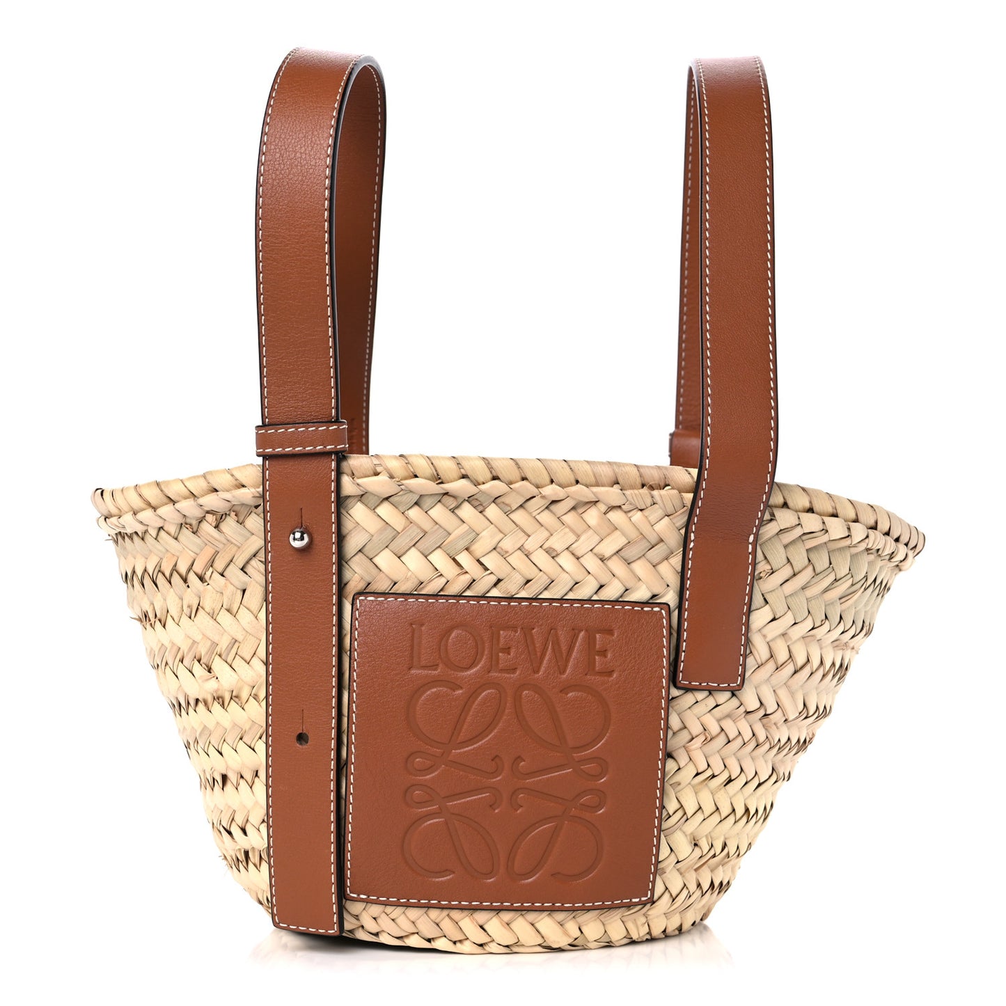 Raffia Small Basket Tote Bag Natural Tan