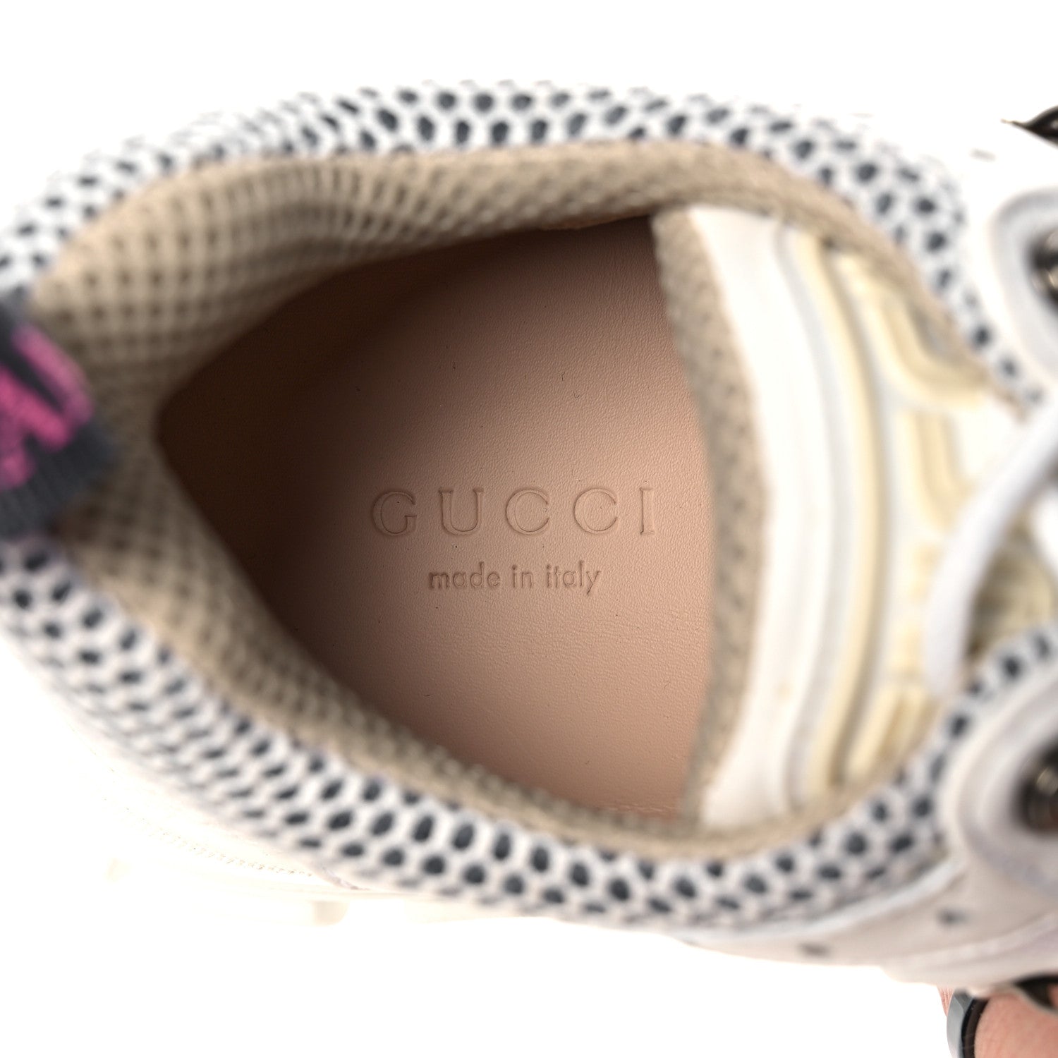 Gucci X SEGA Mesh Calfskin Suede Womens Flashtrek Sneakers 35.5 Great White 7 of 8