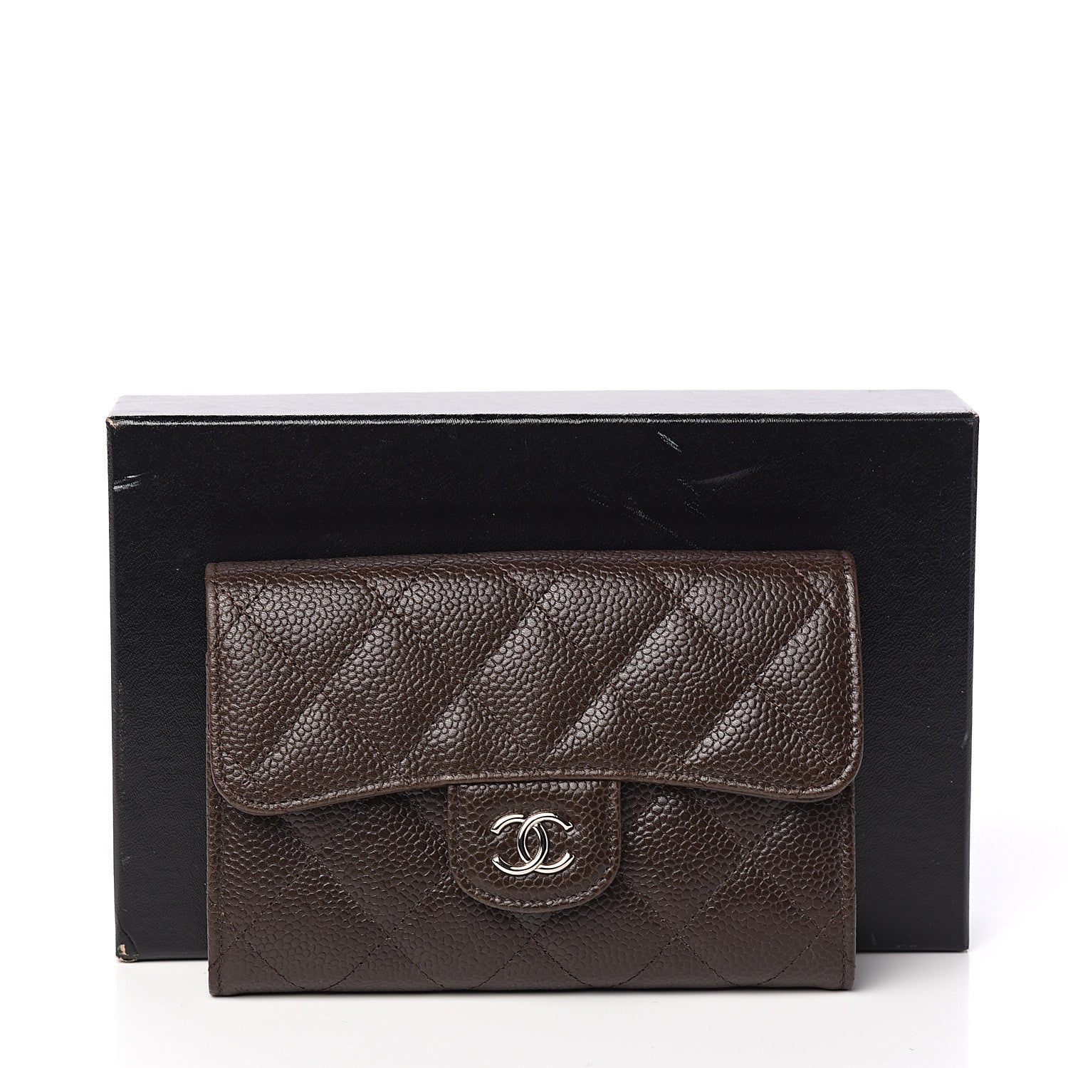 Chanel Caviar Quilted Small Flap Wallet Brown 8 of 8