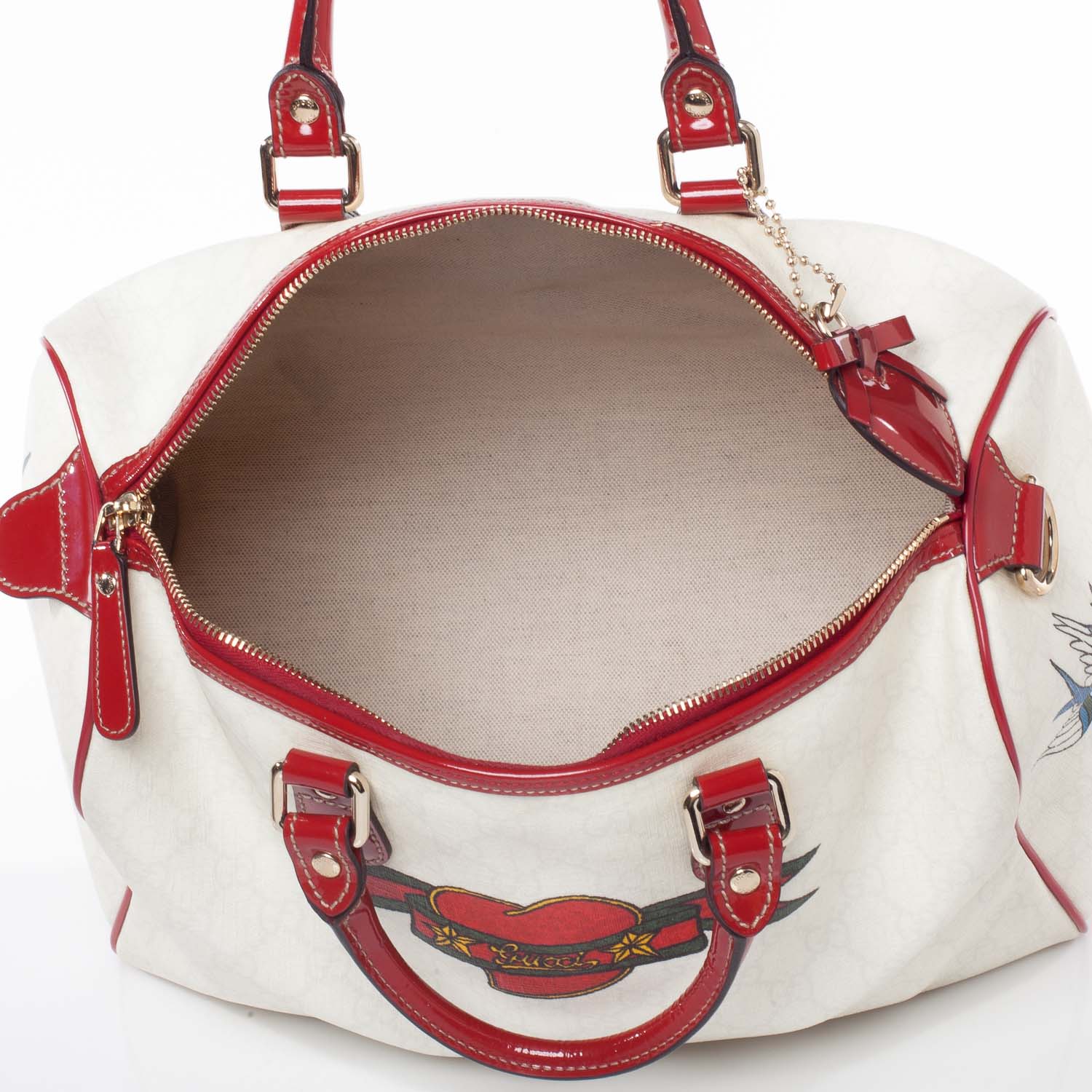 Gucci GG Plus Monogram Tattoo Medium Joy Boston Red Unicef 10 of 11