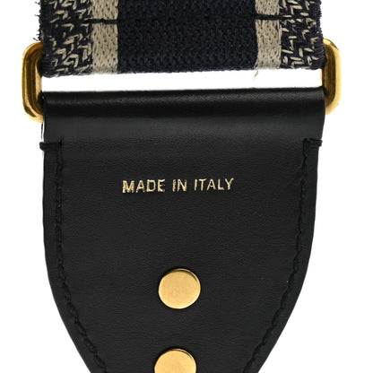 Christian Dior Canvas Embroidered Shoulder Strap Blue 3 of 7