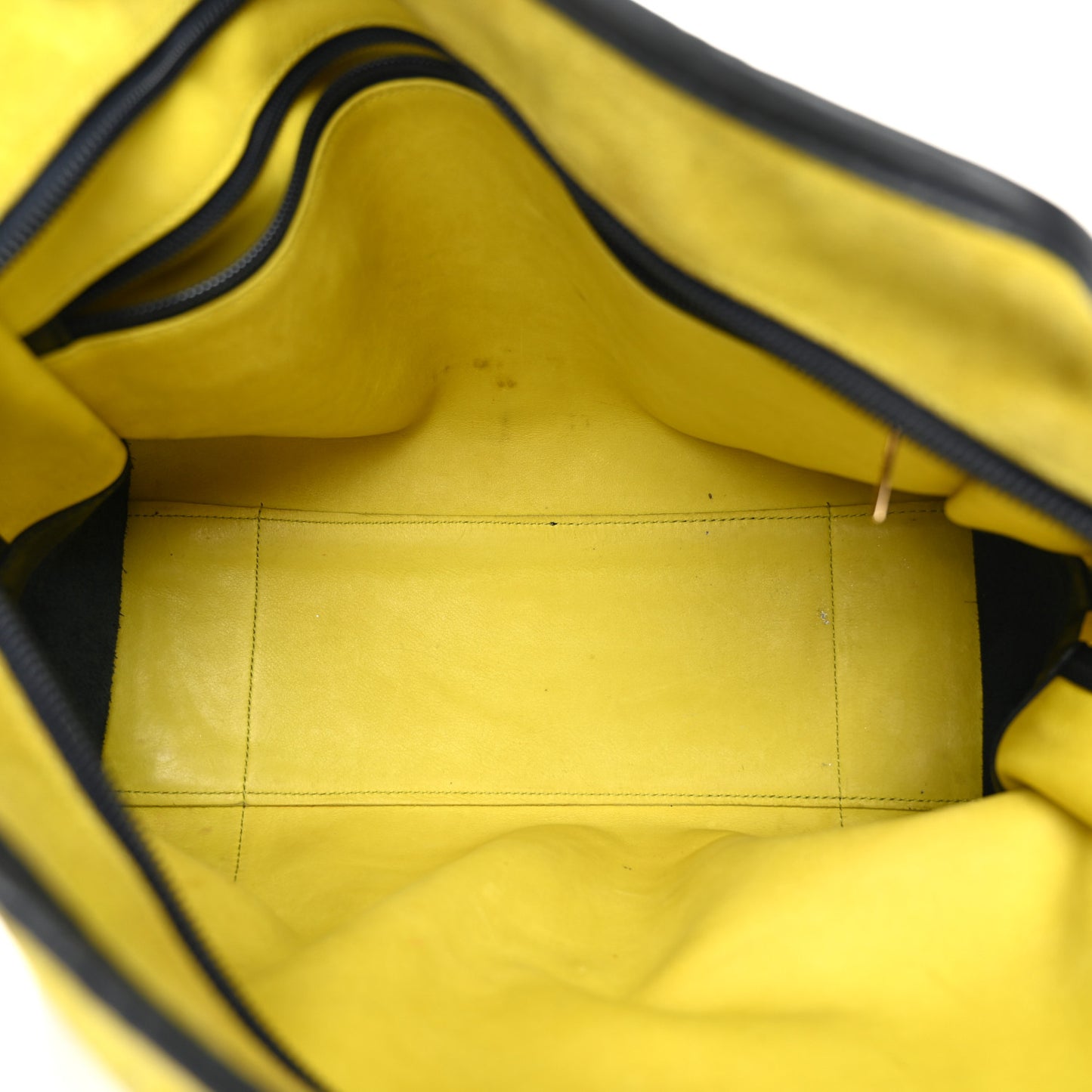 Suede Calfskin Amazona Yellow Black