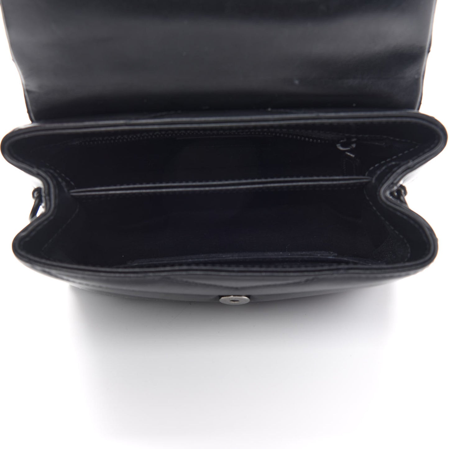 Calfskin Y Quilted Monogram Toy Loulou Crossbody Bag Black