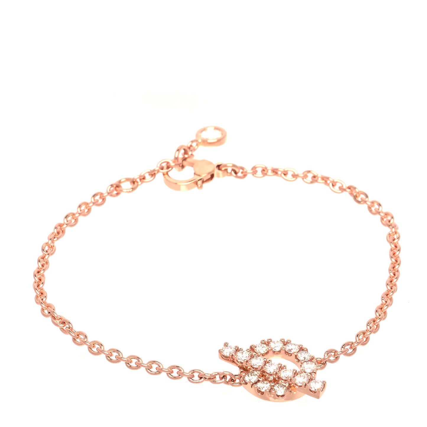 18K Rose Gold Diamond Finesse Bracelet XS
