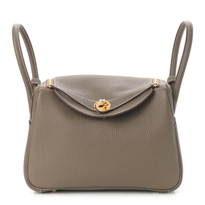 Hermes Taurillon Clemence Lindy 26 Etoupe 1 of 9