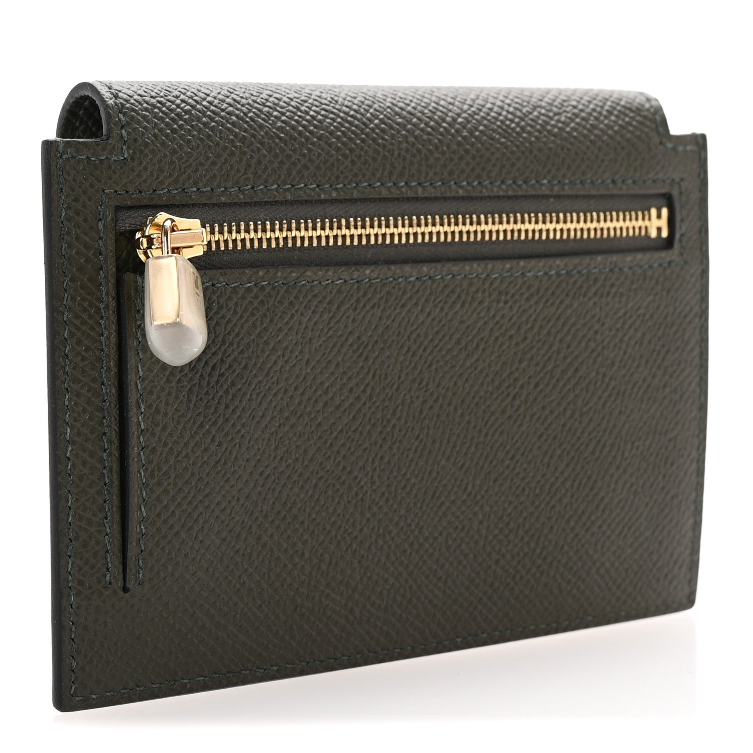 Hermes Epsom Kelly Pocket Compact Wallet Vert De Gris 3 of 7