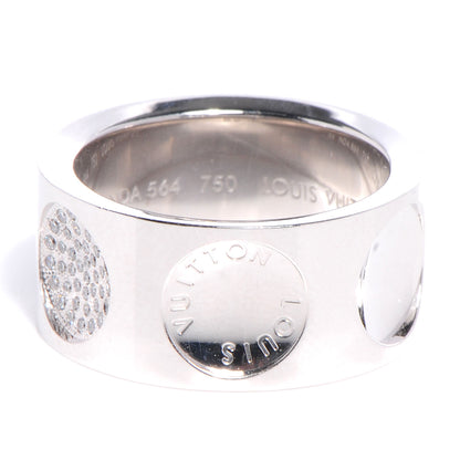 Louis Vuitton 18K White Gold Diamonds Empreinte Large Ring 54 6 of 6