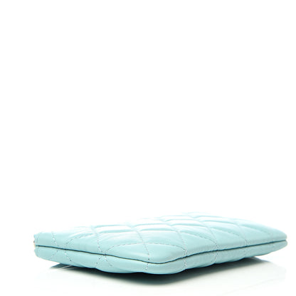 Chanel Lambskin Quilted Small Cosmetic Case Light Blue 3 of 7