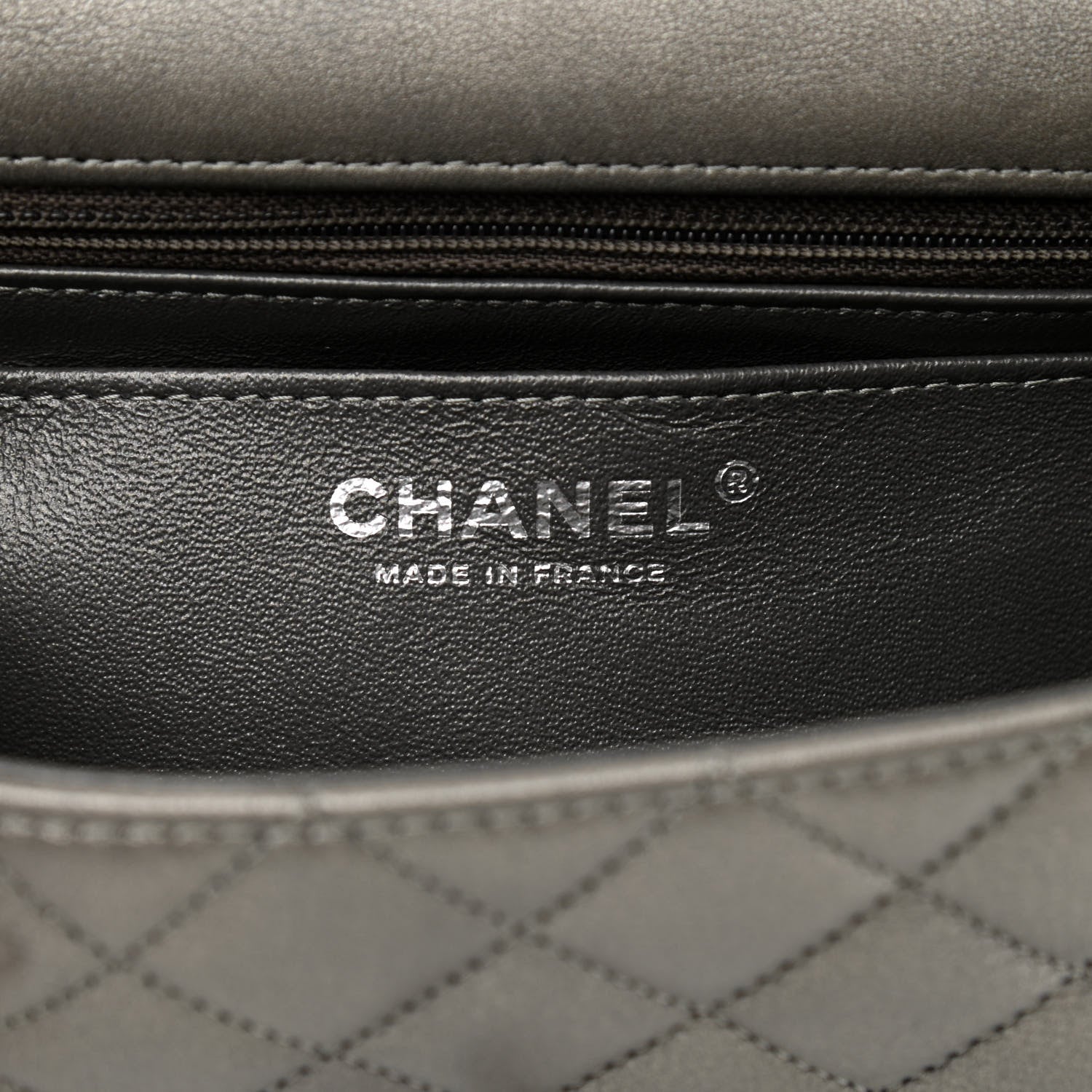 Chanel Metallic Calfskin Quilted Mini Rectangular Flap Ruthenium 6 of 10