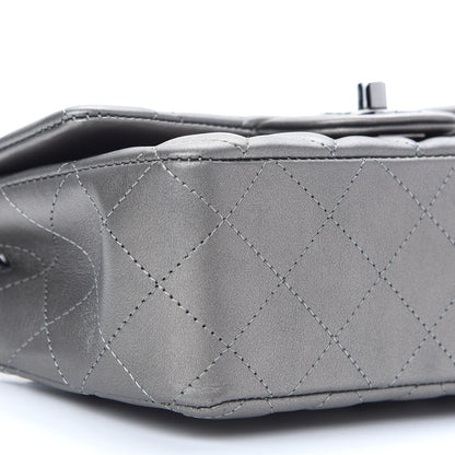 Chanel Metallic Calfskin Quilted Mini Rectangular Flap Ruthenium 7 of 8