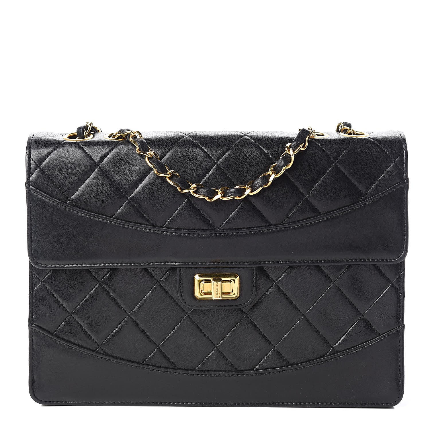 Chanel Lambskin Quilted Medium Mademoiselle Single Flap Black 1 of 13