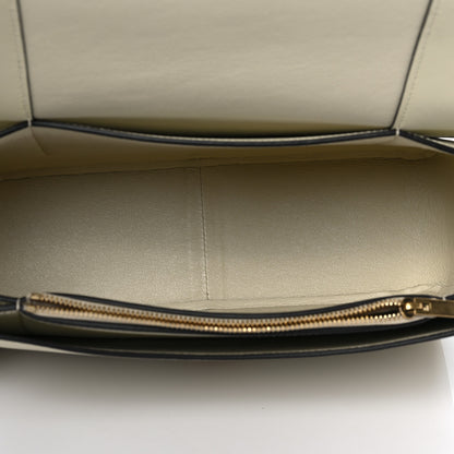Celine Shiny Smooth Calfskin Medium Frame Shoulder Bag Chalk Mastic 5 of 9