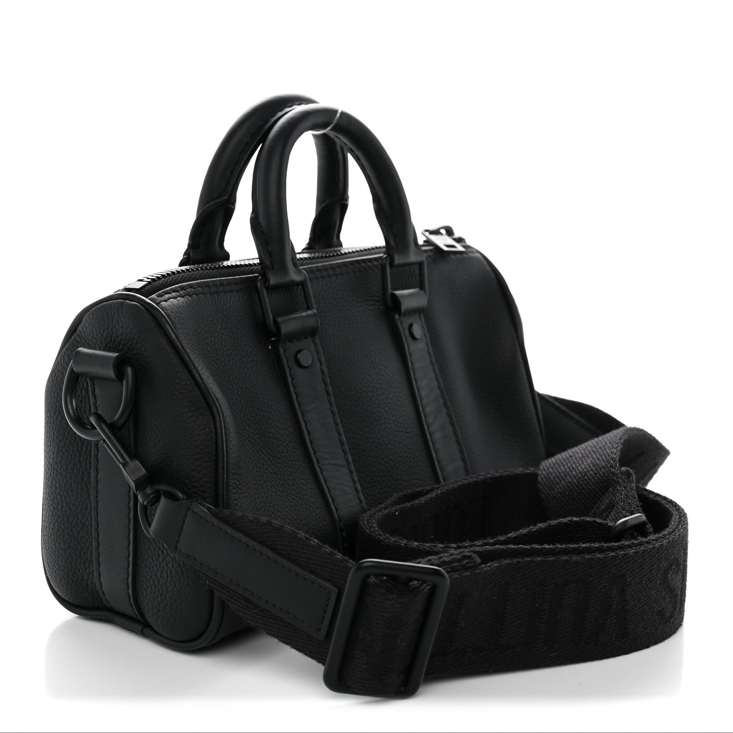 Louis Vuitton Grained Calfskin Aerogram Keepall XS Black 2 of 8