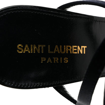 Saint Laurent Crepe Satin Cassandra 60 Sandals 39 Patriot Navy 6 of 9