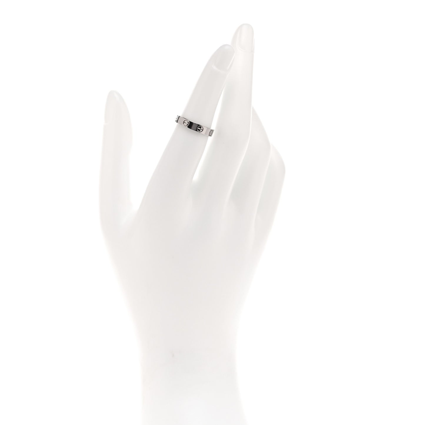 18K White Gold 3.5mm LOVE Wedding Band Ring 50 5.25