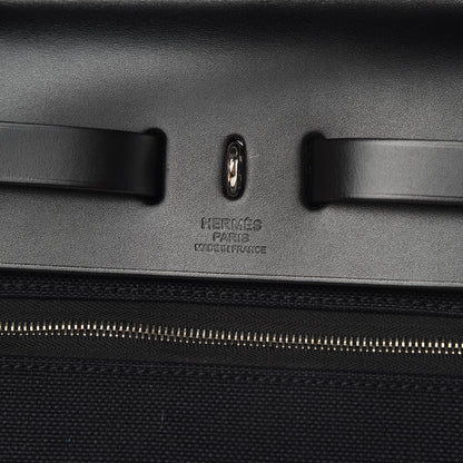 Hermes Military Toile Vache Hunter Herbag Zip PM 31 Black 7 of 12