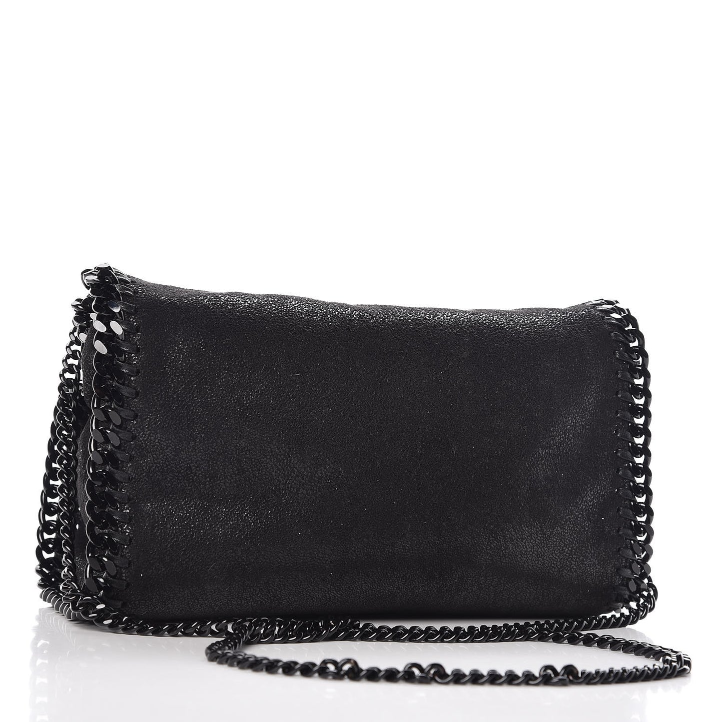 Shaggy Deer Mini Falabella Fold Over Tote Black
