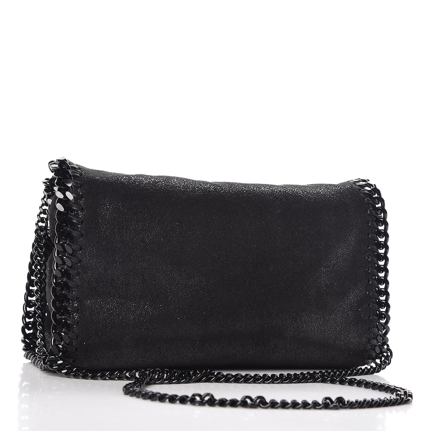 Stella McCartney Shaggy Deer Mini Falabella Fold Over Tote Black 1 of 7