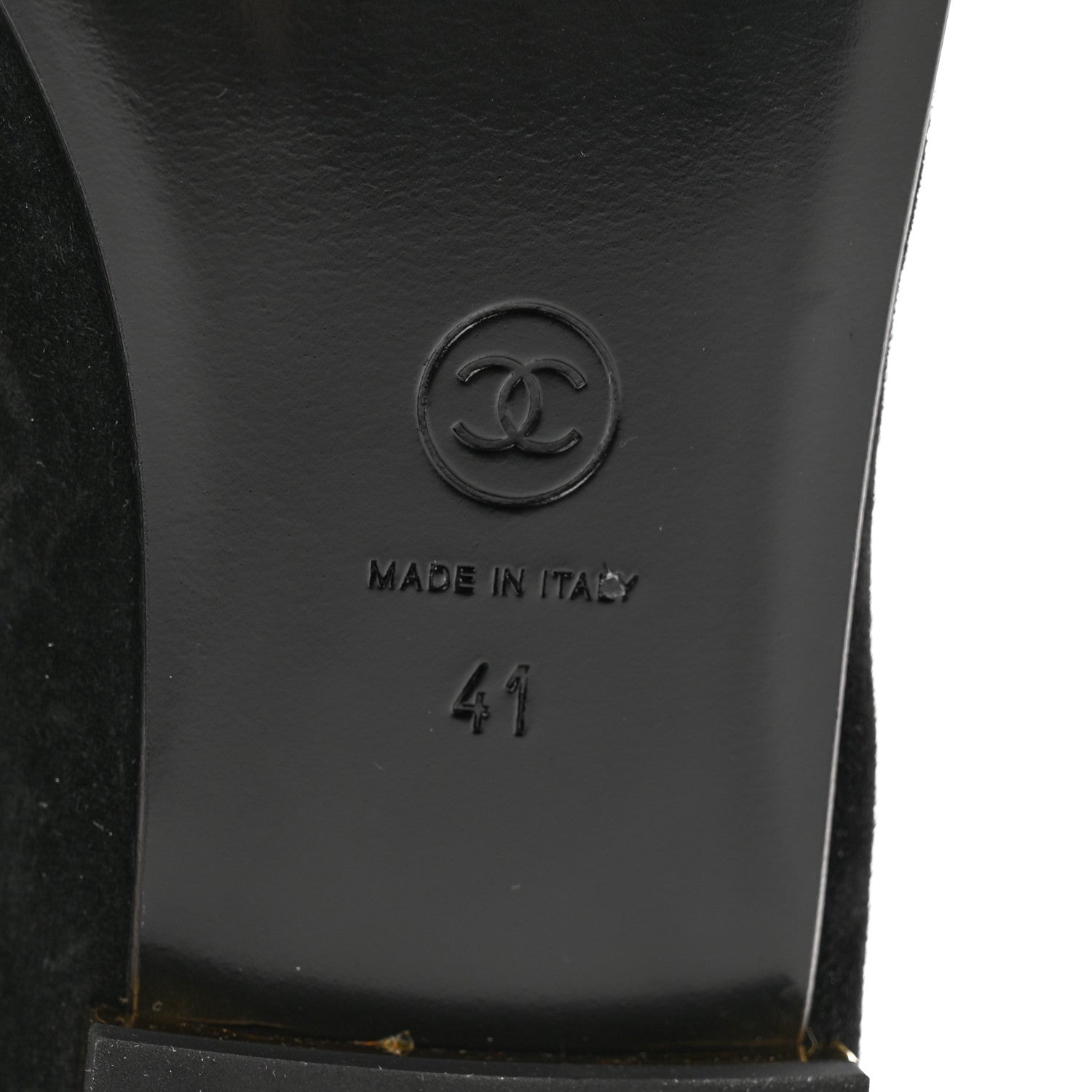 Chanel Suede Patent Cap Toe CC Mary Jane Flats 41 Black 7 of 9