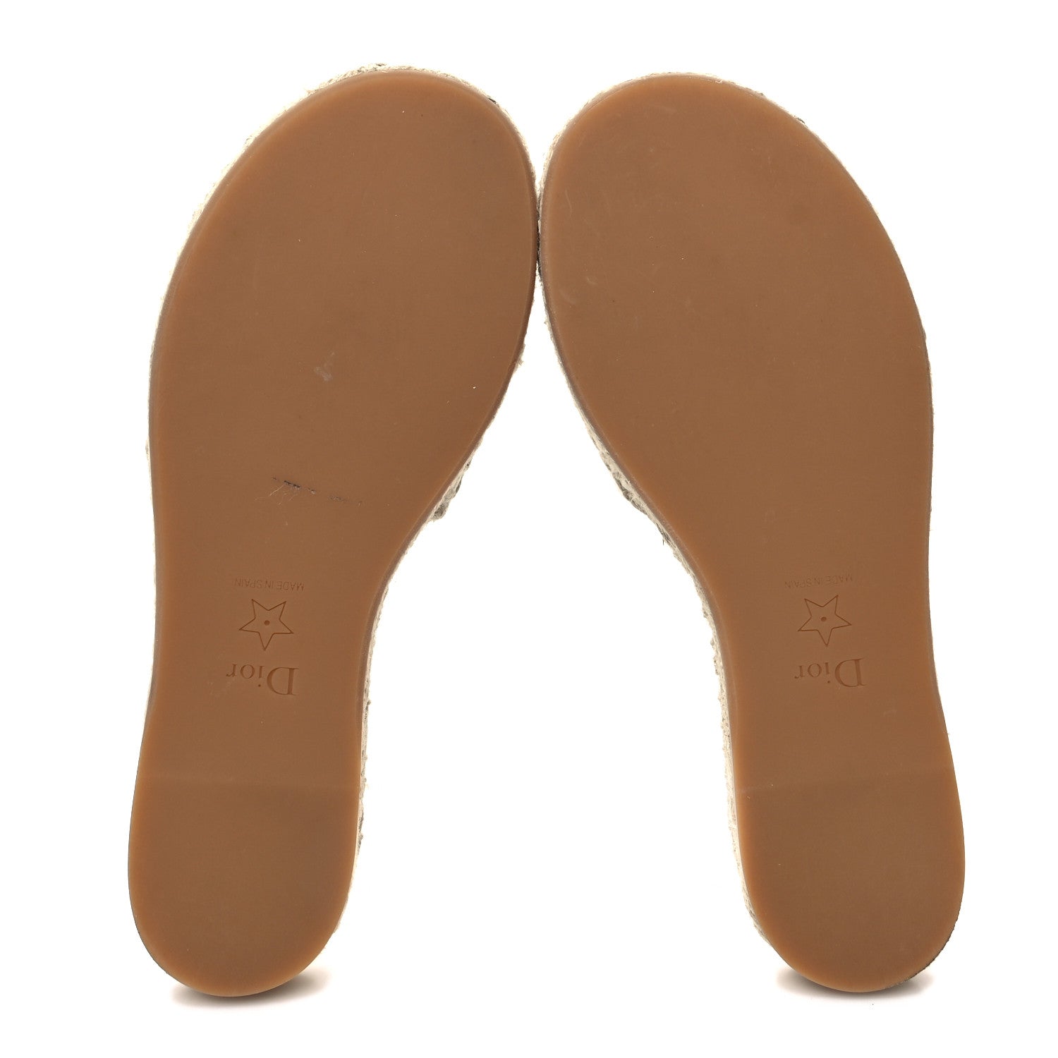 Christian Dior Canvas Embroidered Granville Espadrille Flat Slide Sandals 35.5 Ivory 5 of 8