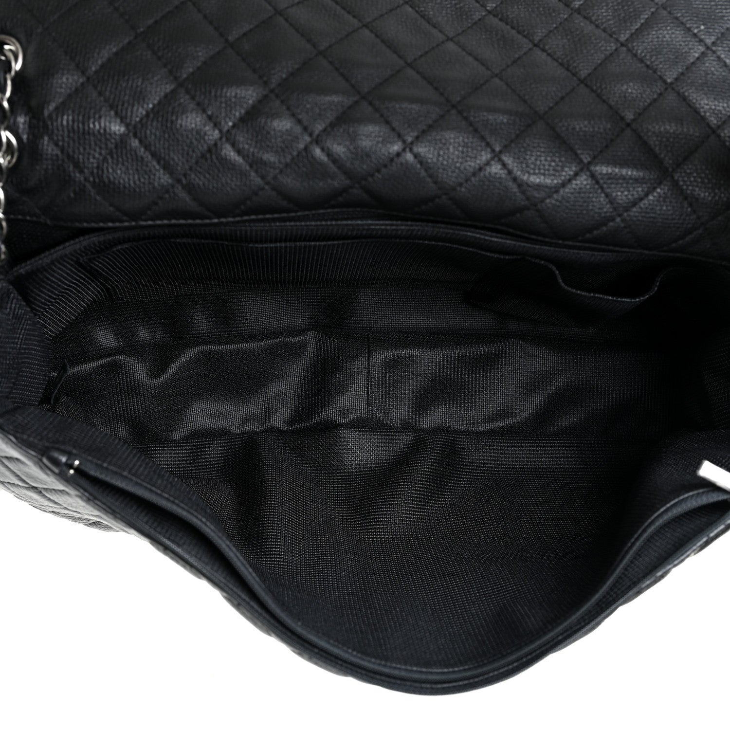 Chanel Calfskin Quilted XXL Travel Flap Bag Black 5 of 10