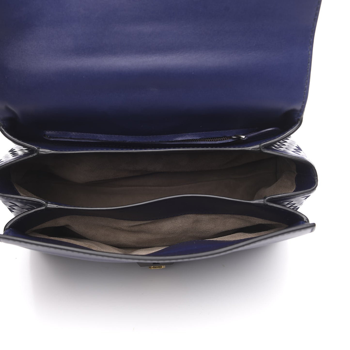 French Calfskin Medium Piazza Bag Atlantic