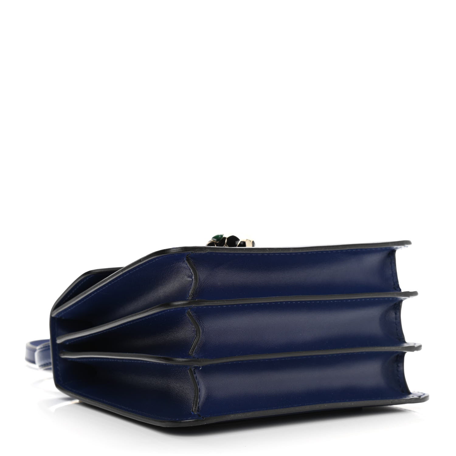 Bulgari Calfskin Serpenti Forever Top Handle Blue 5 of 11